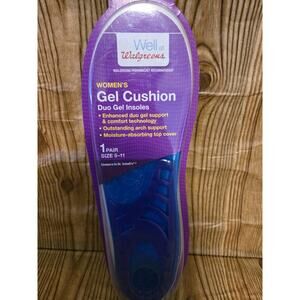 Women's Clear Gel Cushion Duo Insoles Walgreens Size 5-11 (SKU352)